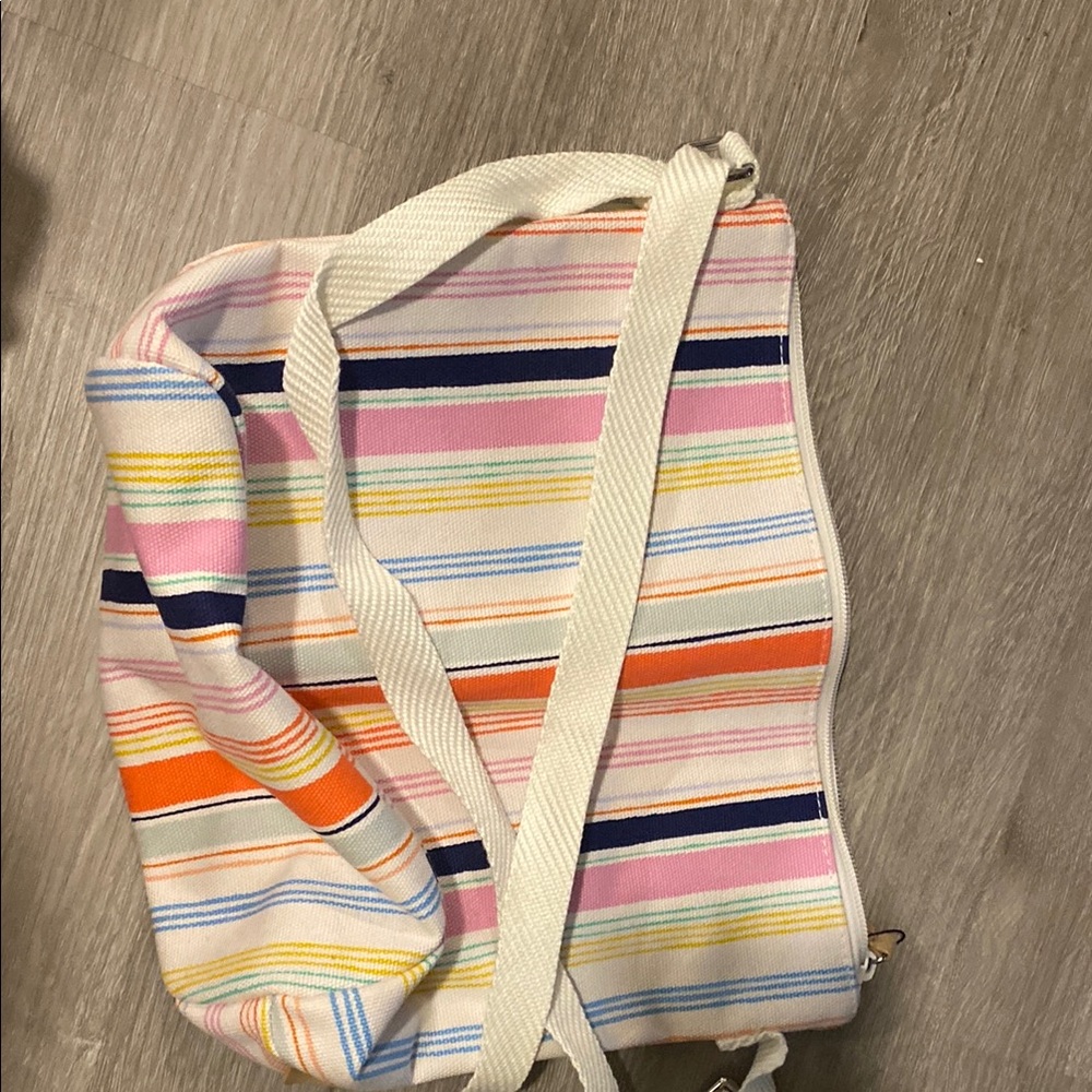 Floral Lined Canvas Tote Bag